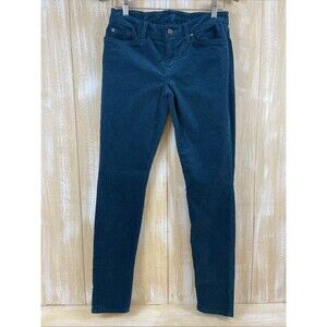 7 For All Mankind Women's Corduroy Skinny Pants Forest Green Size 28
